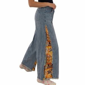 Jade by Jane Wide-Leg Jeans with Side Slits – Size Medium